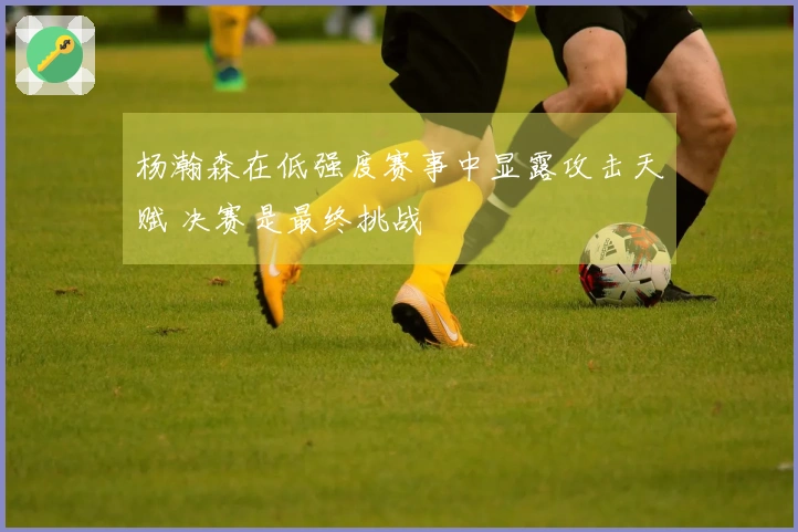 杨瀚森在低强度赛事中显露攻击天赋 决赛是最终挑战